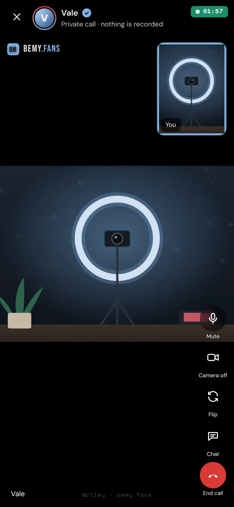 A video call in progress