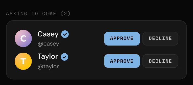 Answering requests to come