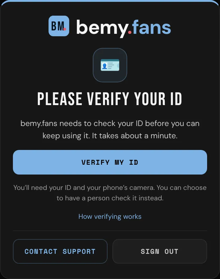 Please verify your ID