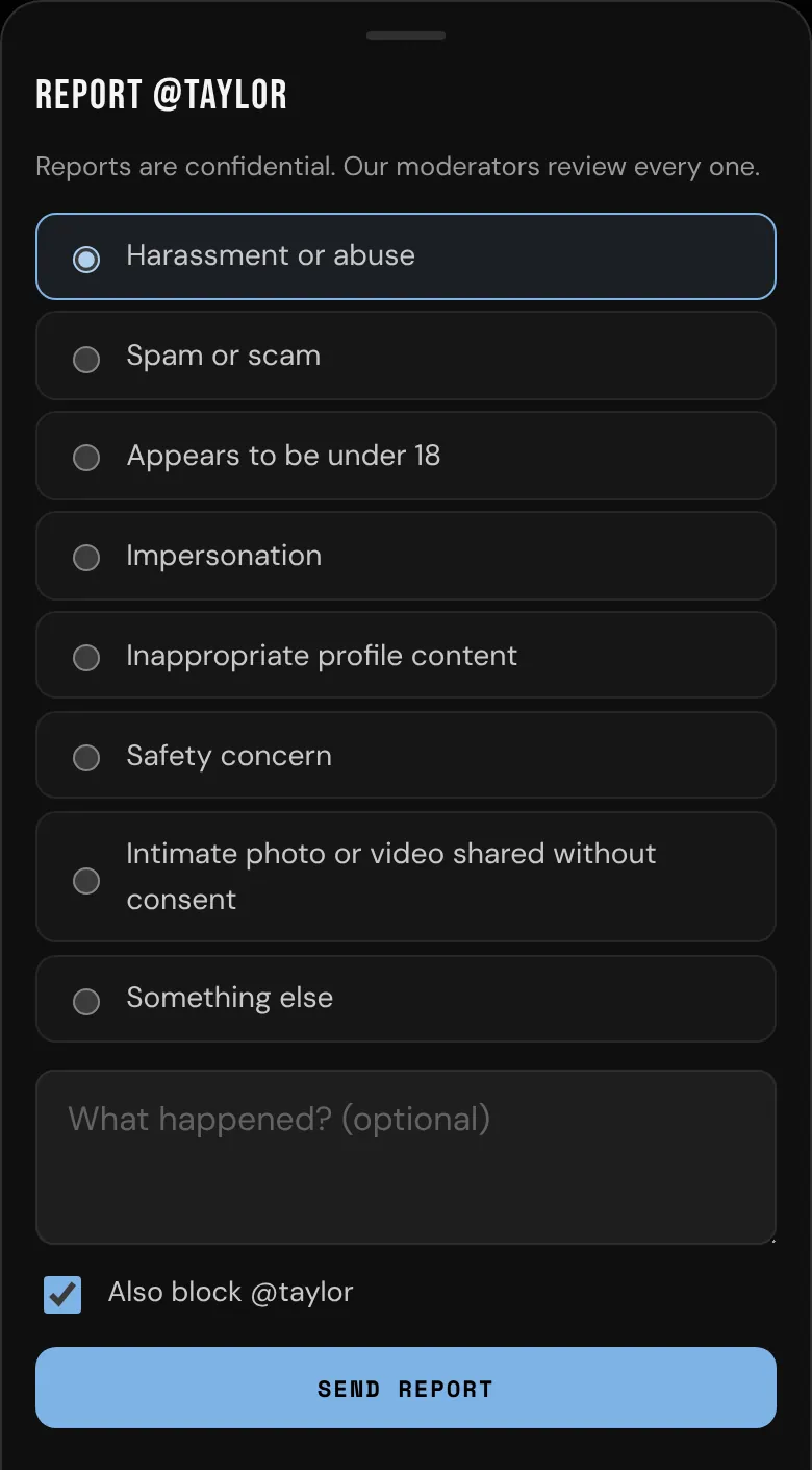 Reporting a member
